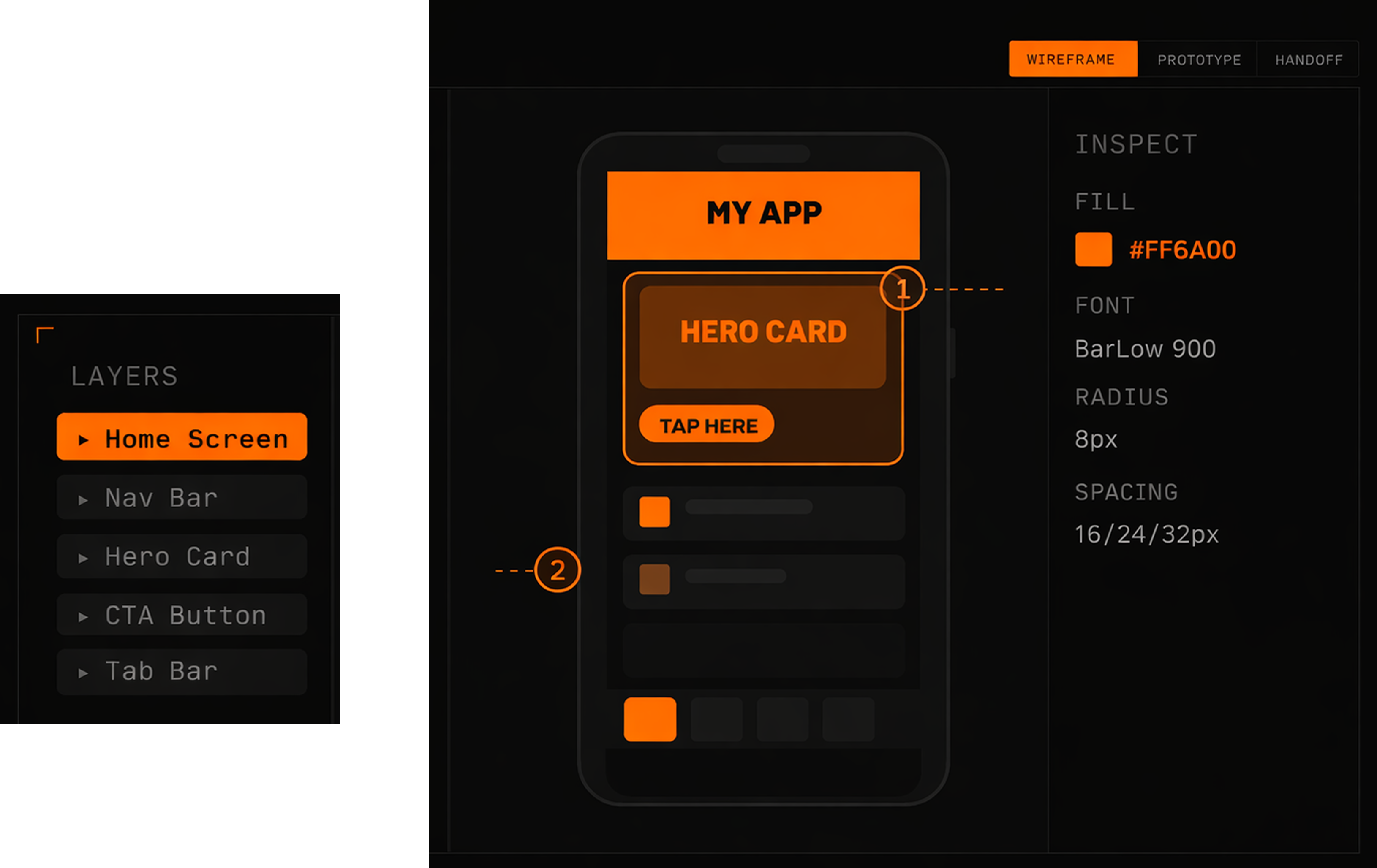 Mobile App UI UX Design Board